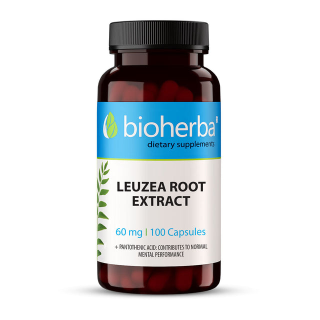 Leuzea Root Extract 60 mg - 100 капсули  Bioherba - Nutra Best Bulgaria