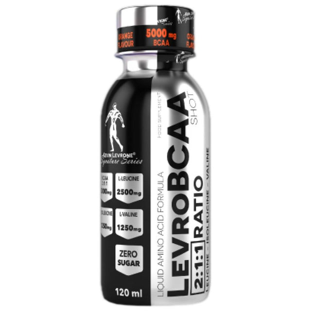 LevroBCAA Shot / 5000 mg BCAA with Zero Sugar - 12 x 120 мл  Kevin Levrone - Nutra Best Bulgaria