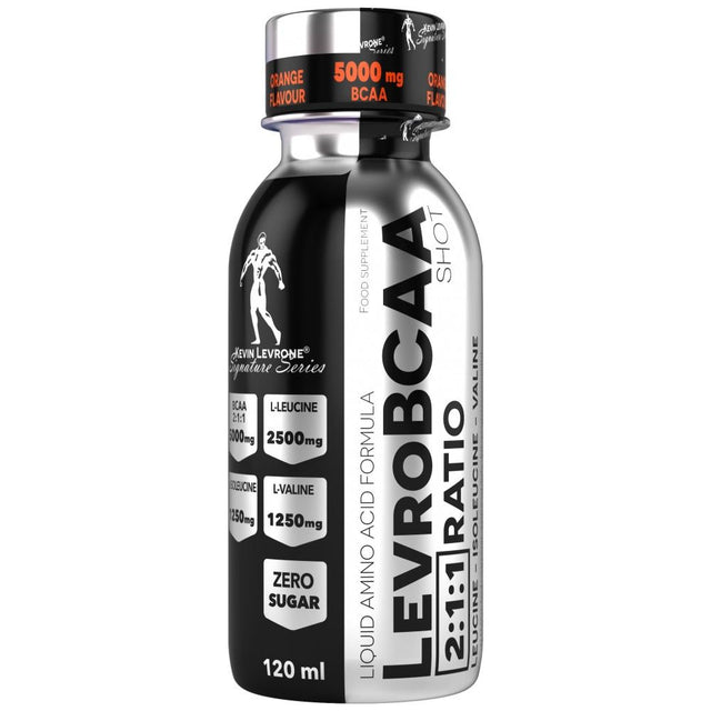 LevroBCAA Shot / 5000 mg BCAA with Zero Sugar - 120 мл  Kevin Levrone - Nutra Best Bulgaria
