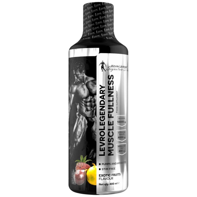 LevroLegendary Muscle Fullness Liquid | Stimualnt-Free Glycerol & Citrulline Mega Pump - 480 мл  Kevin Levrone - Nutra Best Bulgaria