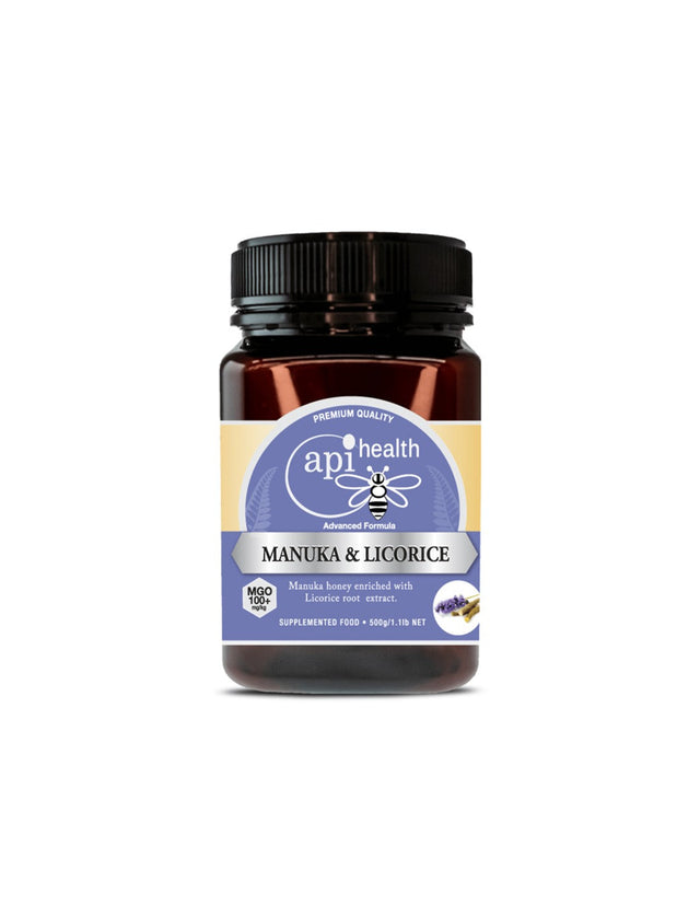 Пчелен мед Манука с женско биле Licorice MGO 100+, 500 g  ApiHealth - Nutra Best Bulgaria