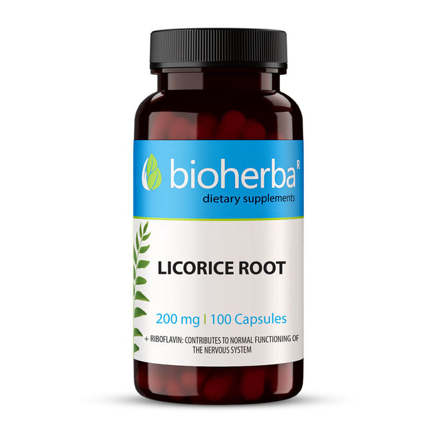 Licorice Root 320 mg - 100 капсули  Bioherba - Nutra Best Bulgaria