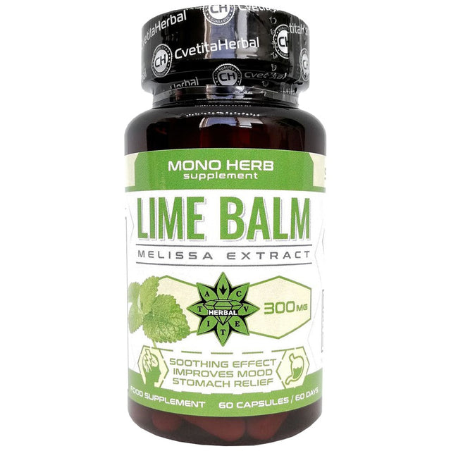 Lime Balm 300 mg - 60 капсули  Cvetita Herbal - Nutra Best Bulgaria