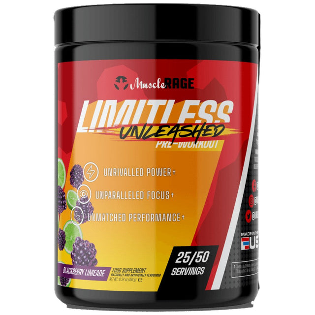 Limitless Unleashed - 350 грама  Muscle Rage - Nutra Best Bulgaria