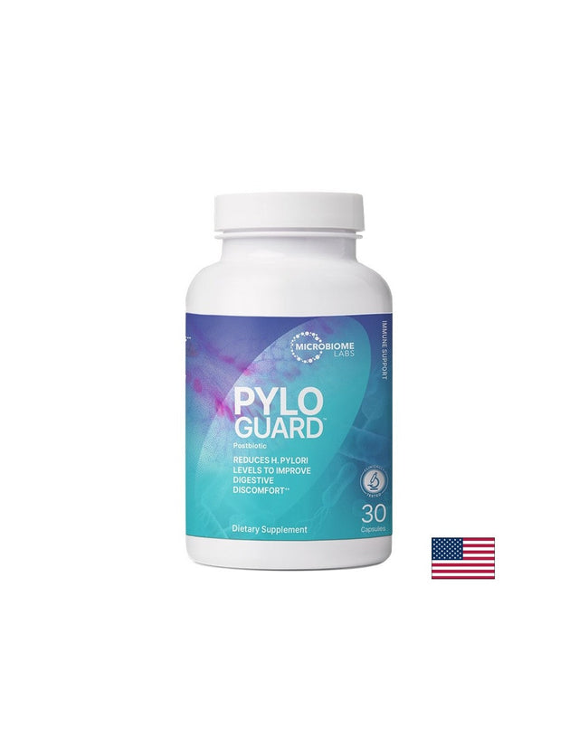 Пробиотик Limosilactobacillus reuteri – Срещу хеликобактер и за стомашен комфорт, PyloGuard™, 200 mg, 30 капсули  Microbiome Labs - Nutra Best Bulgaria