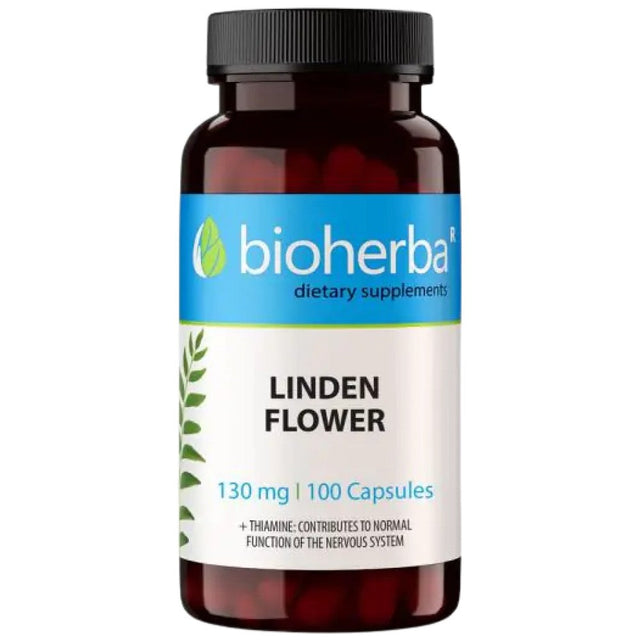 Linden Flower 130 mg - 100 капсули  Bioherba - Nutra Best Bulgaria