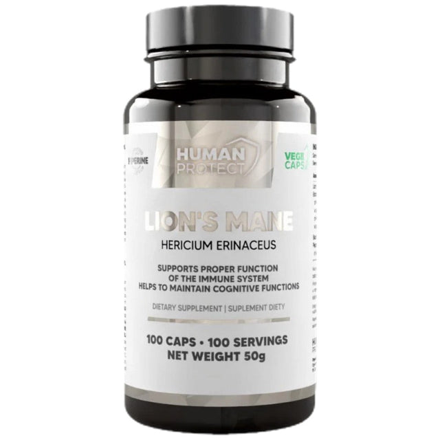 Lion's Mane 400 mg | with 20% Beta-Glucans - 100 капсули  Human Protect - Nutra Best Bulgaria