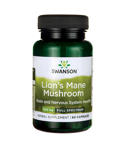 Lion's Mane Mushroom 500 mg - 60 капсули  Swanson - Nutra Best Bulgaria