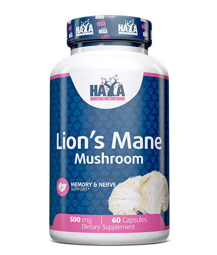 Lion's Mane Mushroom 500mg. / 60 Caps  Haya Labs - Nutra Best Bulgaria