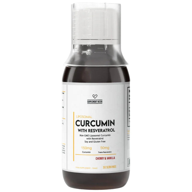 Liposomal Curcumin 150 mg | with Resveratrol - 150 мл  Supplement Needs - Nutra Best Bulgaria