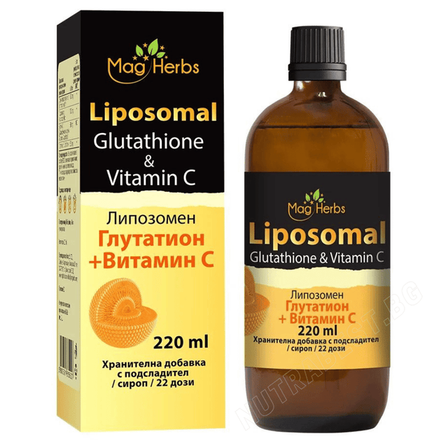 Liposomal Glutathione & Vitamin C MagHerbs /220 мл, 22 дози/  MagHerbs - Nutra Best Bulgaria