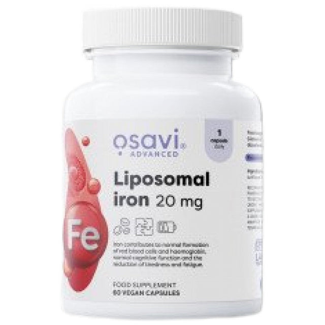Liposomal Iron 20 mg | as Iron Bisglycinate - 60 капсули - Nutra Best