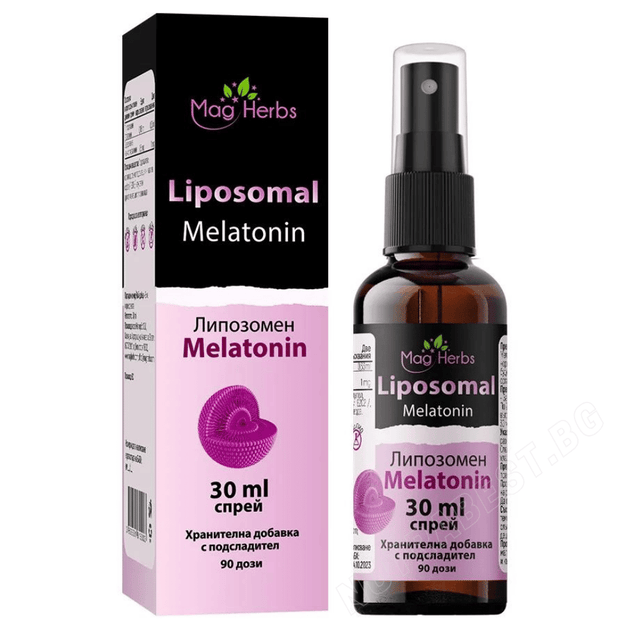 Липозомен мелатонин спрей за сън / Liposomal Melatonin Magherbs /30 мл, 90 дози/  MagHerbs - Nutra Best Bulgaria