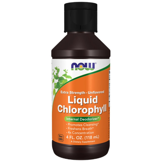 Liquid Chlorophyll | Extra Strength - 118 мл  NOW Foods - Nutra Best Bulgaria