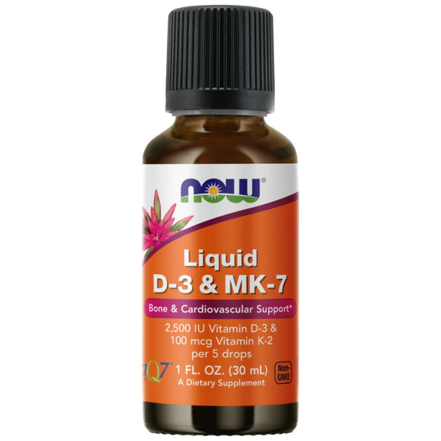 Liquid D-3 & MK-7 / 30 ml - 0  NOW Foods - Nutra Best Bulgaria