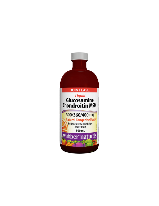 Liquid  Glucosamine Chondroitin MSM – Течен глюкозамин, хондроитин и МСМ, 500 ml, с вкус на портокал и мандарина  Webber Naturals - Nutra Best Bulgaria