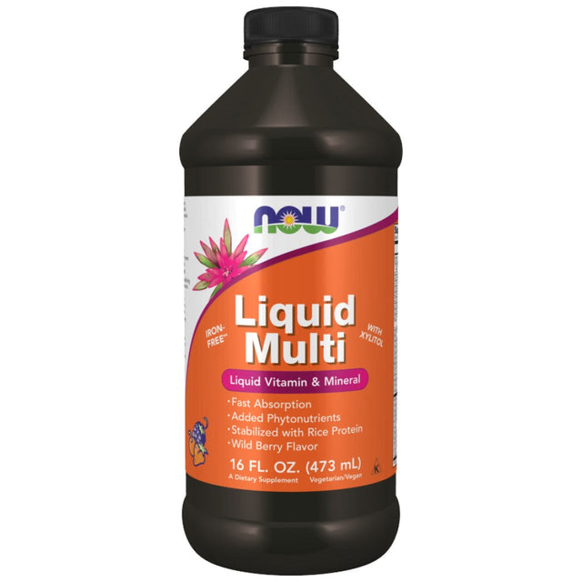 Liquid Multi - 473 мл  NOW Foods - Nutra Best Bulgaria