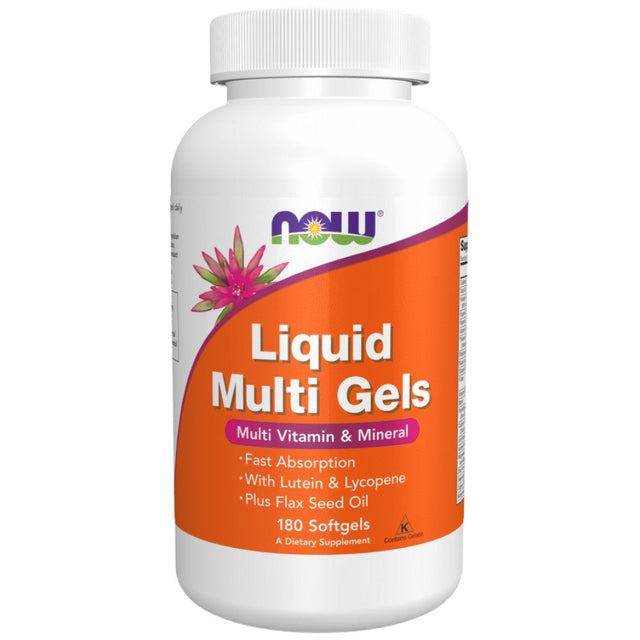 Liquid Multi Gels - 180 Гел капсули  NOW Foods - Nutra Best Bulgaria