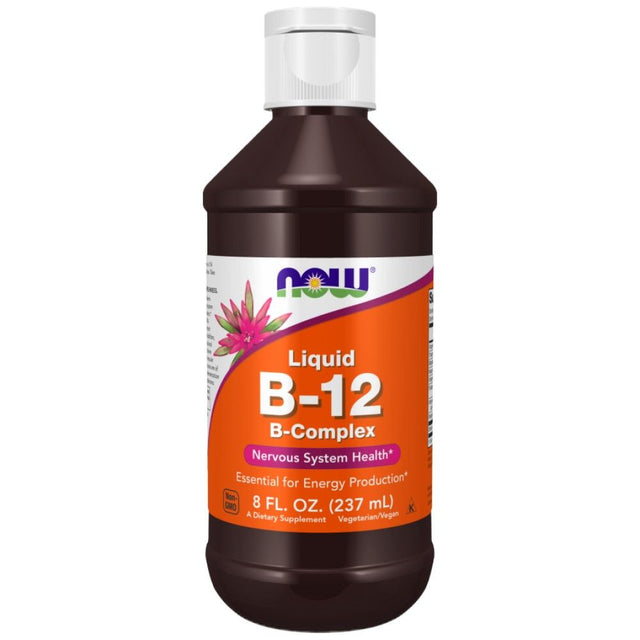 Liquid Vitamin B-12 - 237 мл  NOW Foods - Nutra Best Bulgaria