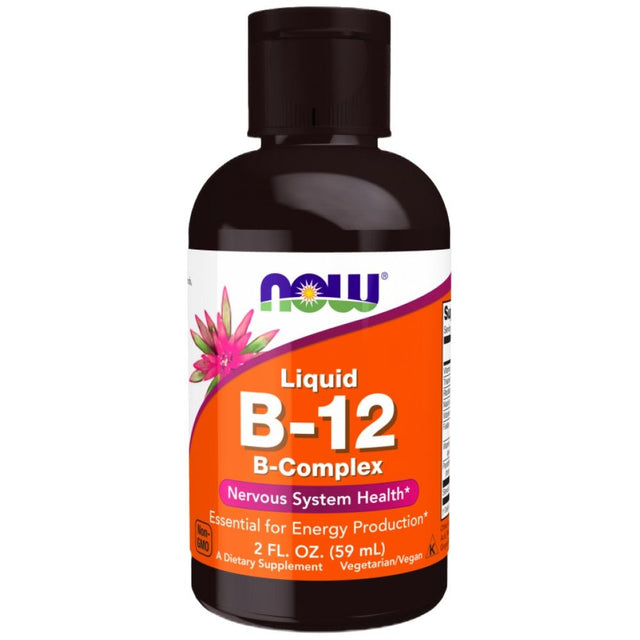 Liquid Vitamin B-12 - 59 мл  NOW Foods - Nutra Best Bulgaria
