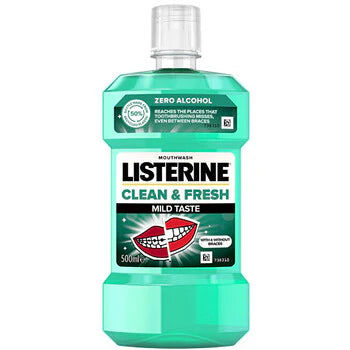 Listerine - Clean & Fresh Mild Taste Mouthwash - 500ml  Listerine - Nutra Best Bulgaria