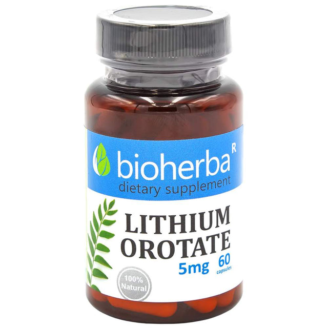 Lithium Orotate 5 mg 60 капсули  Bioherba - Nutra Best Bulgaria