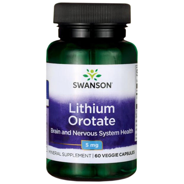 Lithium Orotate 5 mg 60 капсули  Swanson - Nutra Best Bulgaria