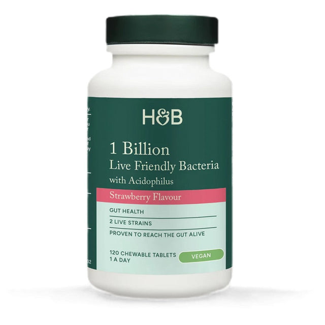 Live Friendly Bacteria | With 1 Billion Acidophilus Chewable - 120 Дъвчащи таблетки  Holland & Barrett - Nutra Best Bulgaria