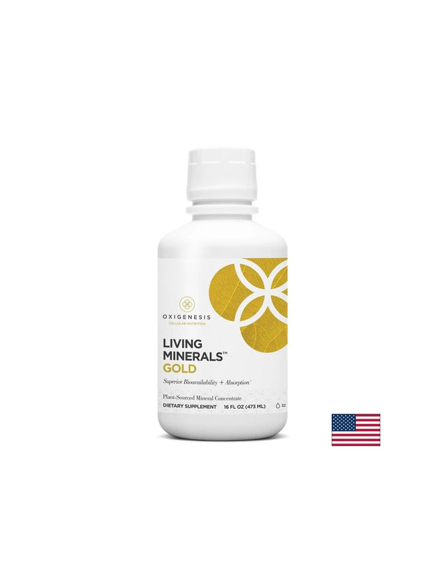 Грижа за кожата - Течно злато Living Minerals, 473 ml  Oxigenesis - Nutra Best Bulgaria