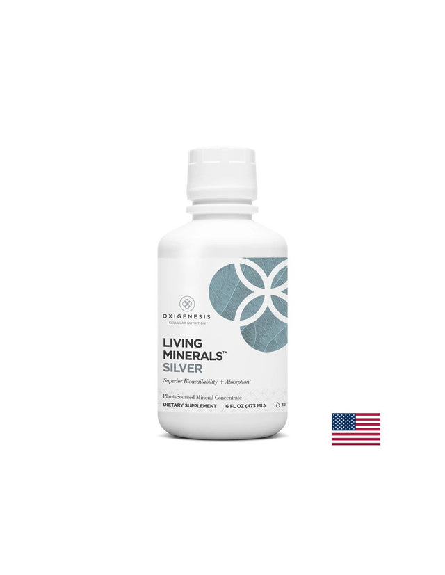 При кожни раздразнения - Течно сребро Living Minerals, 473 ml  Oxigenesis - Nutra Best Bulgaria