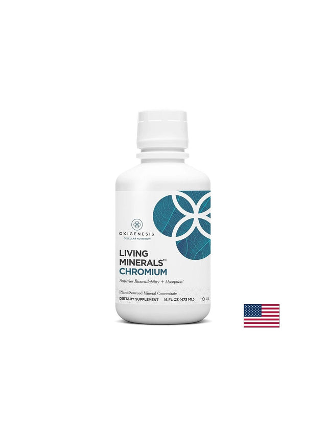 Контрол на кръвната захар - Течен хром Living Minerals, 473 ml  Oxigenesis - Nutra Best Bulgaria