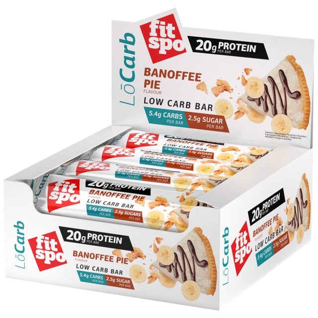 LoCarb Protein Bars | Keto Friendly Бананов Пай - 12 x 60 грама  FitSpo - Nutra Best Bulgaria