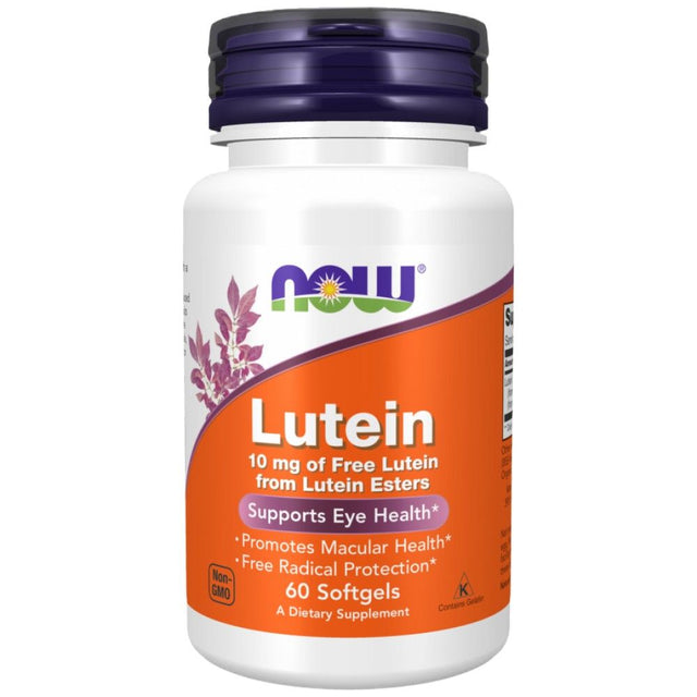 Lutein 10 mg Esters - 60 Гел капсули  NOW Foods - Nutra Best Bulgaria