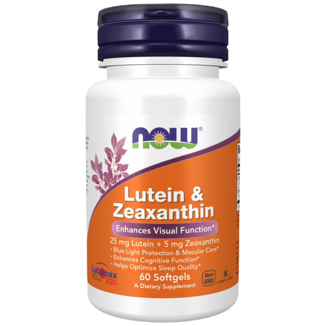 Lutein & Zeaxanthin - 60 Гел капсули  NOW Foods - Nutra Best Bulgaria