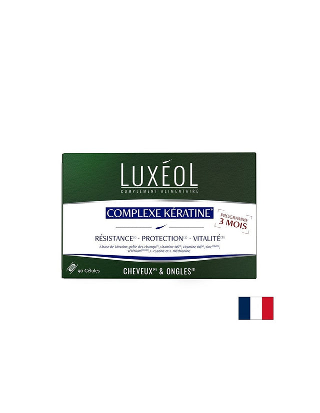 Подкрепа за химически третирана и изтощена коса - Luxéol формула с кератин, 90 капсули  Luxéol - Nutra Best Bulgaria