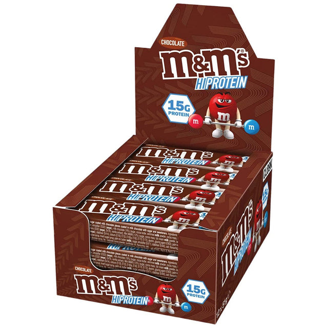 M&M's HiProtein Bar / Chocolate - 12 x 51 грама  Snickers and Mars - Nutra Best Bulgaria