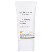 MARY & MAY - CICA Soothing Sun Cream SPF 50+ - Pleťový opalovací krém - 50ml - Nutra Best