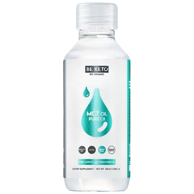 MCT Oil 100% Liquid C8 - 100 мл  BeKeto™ - Nutra Best Bulgaria