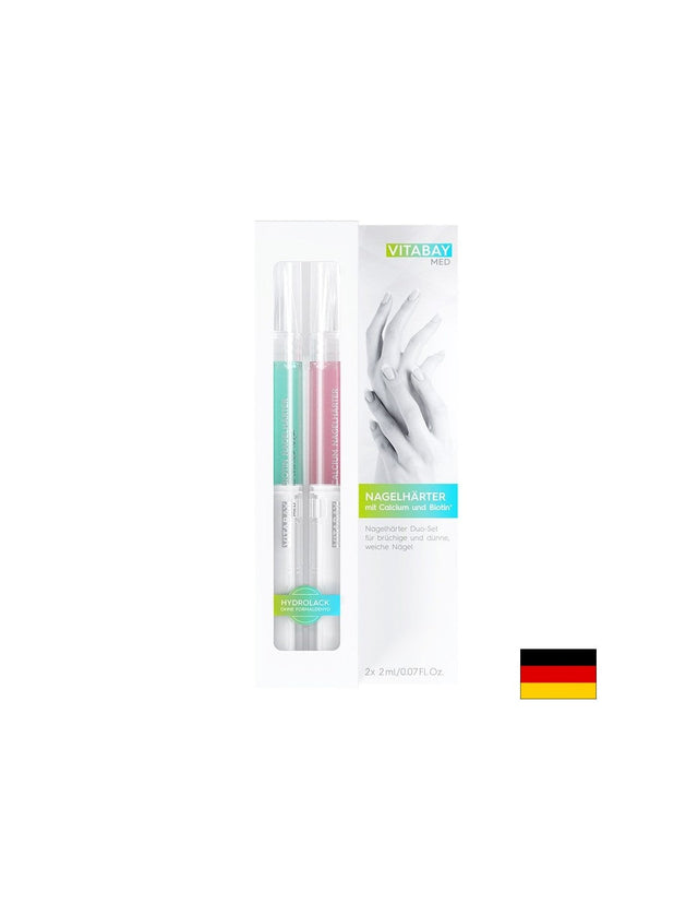 MED Nagelhärter Duo-Set - Комплект заздравител за нокти дуо с калций и биотин, 2 х 2 ml Vitabay  Vitabay - Nutra Best Bulgaria