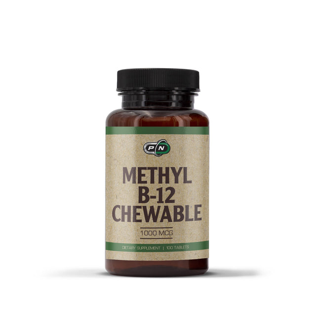 METHYL B-12 1000 mcg CHERRY FLAVOR - 100 Chewable Tablets - Nutra Best Bulgaria