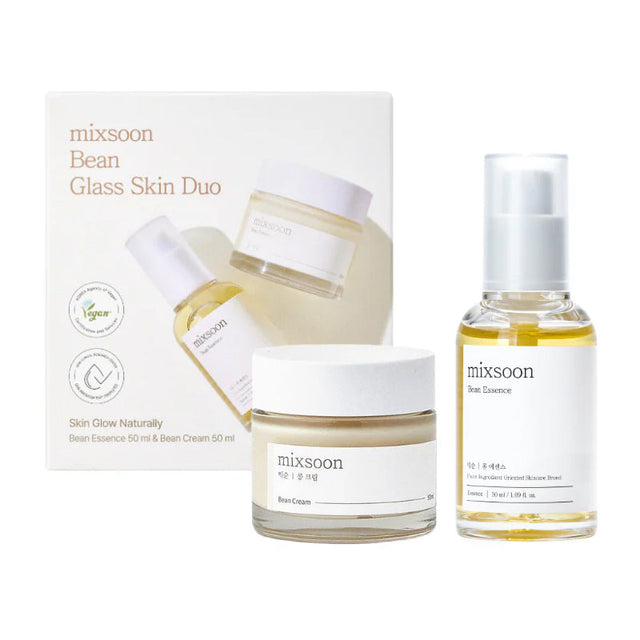 MIXSOON Bean Glass Skin Duo facial care set with soybean extract (Bean Essence 50 ml x 1 + Bean Cream 50 ml x 1)  Mixsoon - Nutra Best Bulgaria