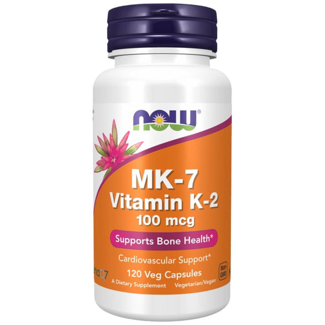 MK-7 Vitamin K-2 100 mcg - 120 капсули  NOW Foods - Nutra Best Bulgaria