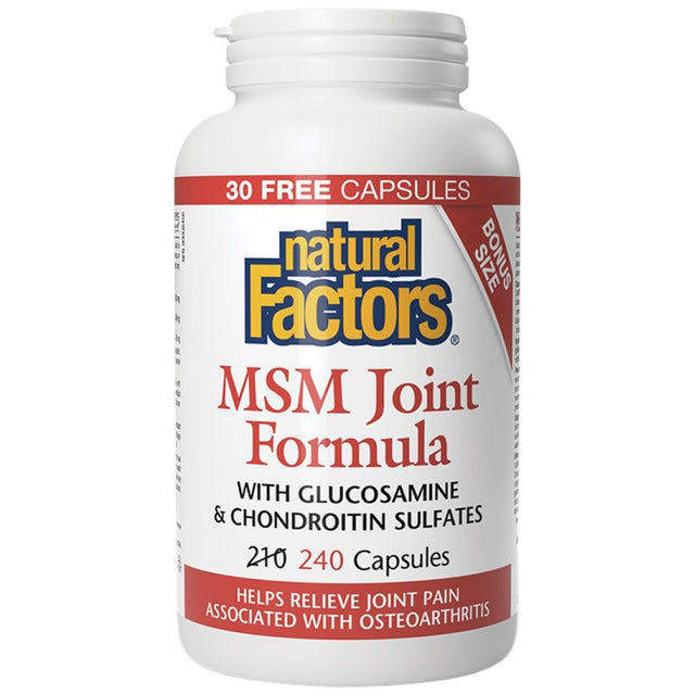 MSM Joint Formula 840mg - 240 капсули  Natural Factors - Nutra Best Bulgaria