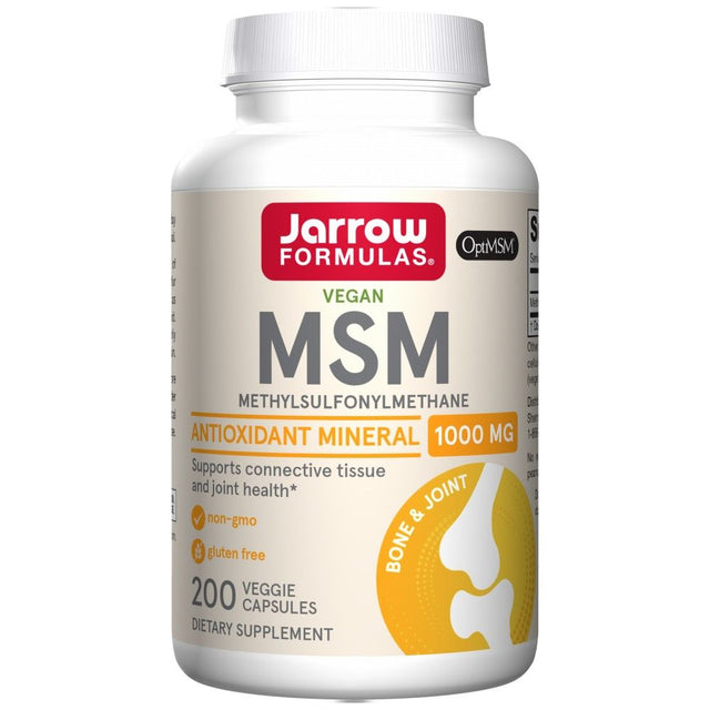 MSM Sulfur 1000 mg - 200 капсули  Jarrow Formulas - Nutra Best Bulgaria