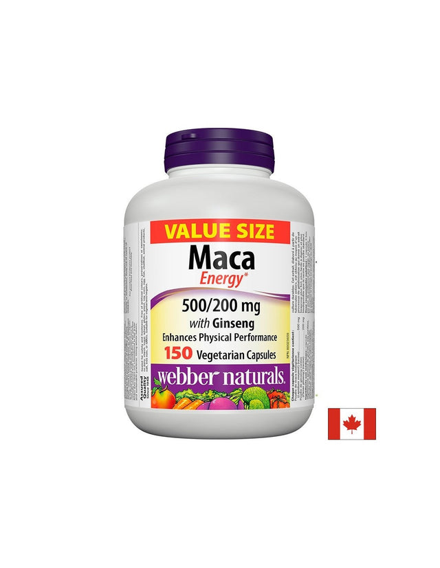 Maca Energy with Ginseng - Мака и Корейски женшен, 150 капсули  Webber Naturals - Nutra Best Bulgaria