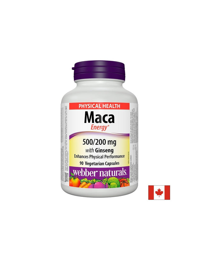 Maca Energy with Ginseng - Мака и Корейски женшен, 90 капсули Webber Naturals  Webber Naturals - Nutra Best Bulgaria