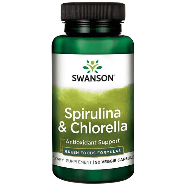Made with Organic Spirulina and Chlorella 400 mg 90 капсули  Swanson - Nutra Best Bulgaria