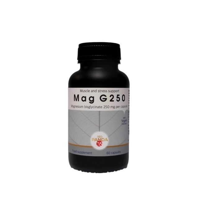 Mag G250 – 60 капсули / Магнезиев бисглицинат 250 mg  Red Panda - Nutra Best Bulgaria