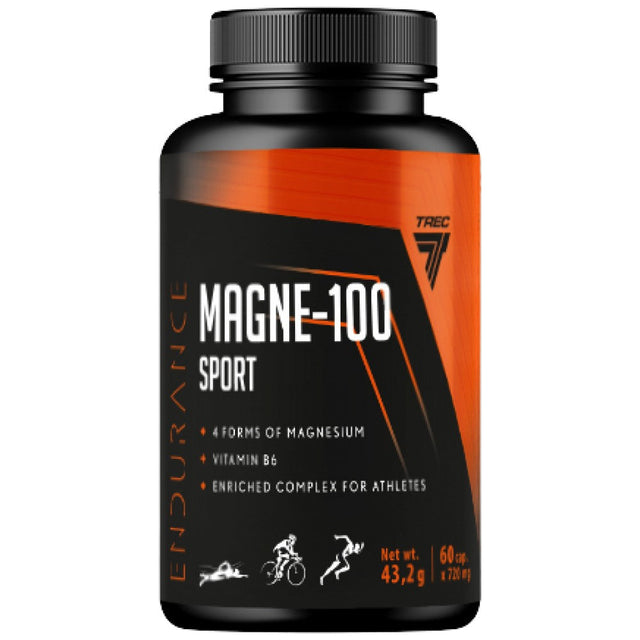 Magne 100 Sport Endurance | Enriched Magnesium Complex - 60 капсули  Trec Nutrition - Nutra Best Bulgaria