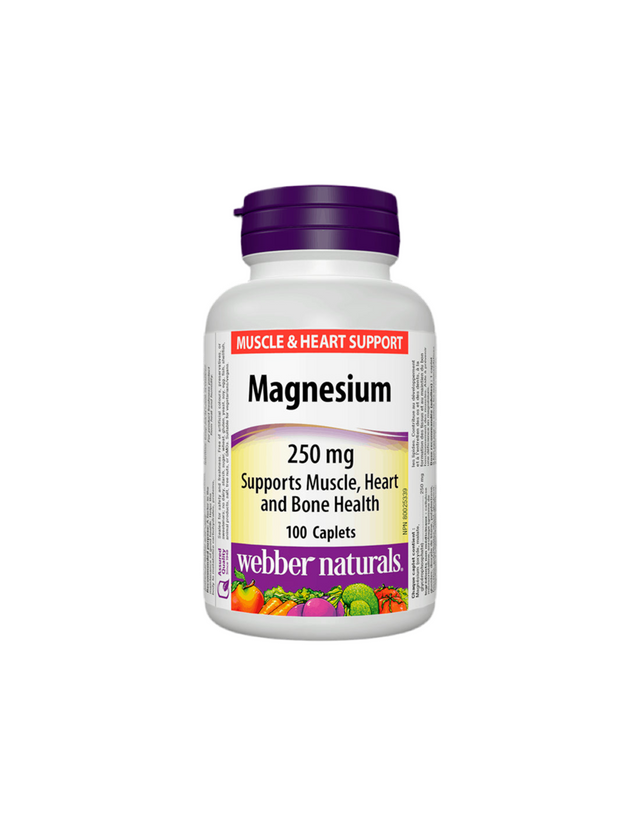 Magnesium/ Магнезий 250 mg x 100 каплети Webber Naturals  Webber Naturals - Nutra Best Bulgaria